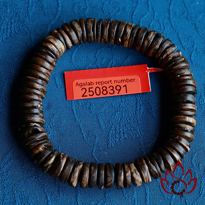 Vòng Trầm Hương Hạt Dẹp | 11 Ly | Trầm Bì Rễ Cận Chìm